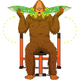 Step 2: Use your thighs to brace yourself as you hold the fish at shoulder-height, palms inward.